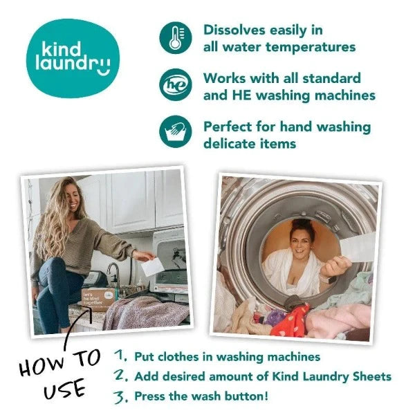 Eco-Friendly Laundry Detergent Sheets - (60 Loads)