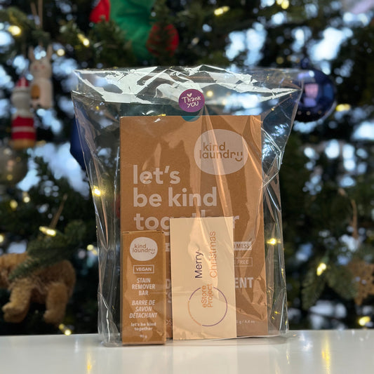 Kind Laundry Gift Bundle (Eco-Friendly Laundry Detergent Sheets - Fragrance Free + Vegan Stain Remover Bar)